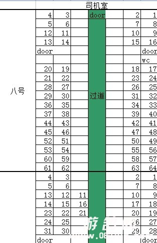 达州至成都动车和谐号座位平面图,可以让你买到理想